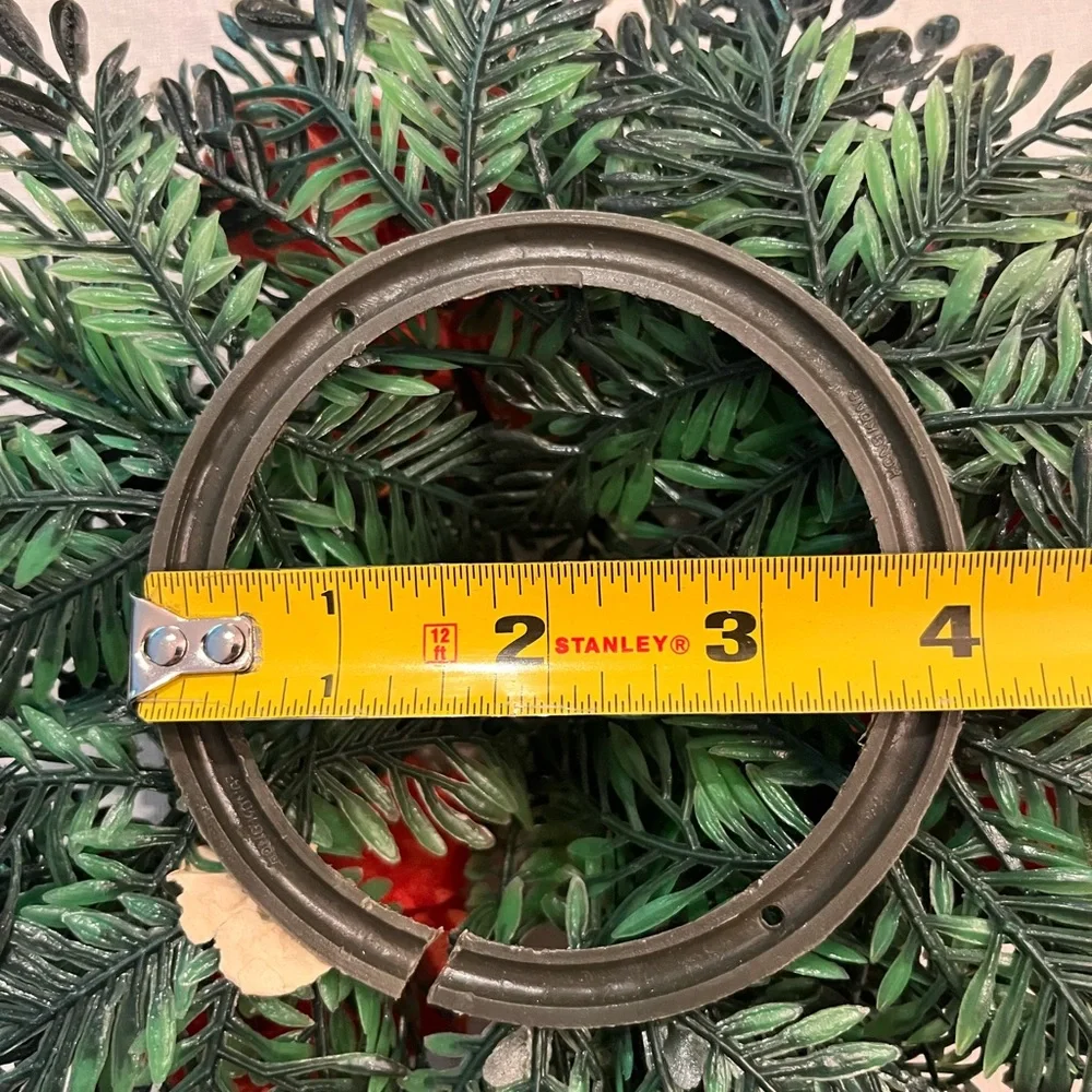 Vintage 50s/ 60s flocked flower and fruit candle wreath ornament. So retro!